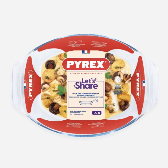 Pyrex Oval Glass Baking Dish Set 2 Pcs